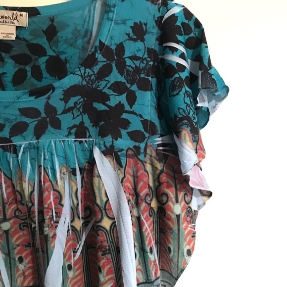 One World Live and Let Live Short Sleeve Lightweight Top - Picture 5 of 13